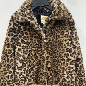 Leopard print coat for girls